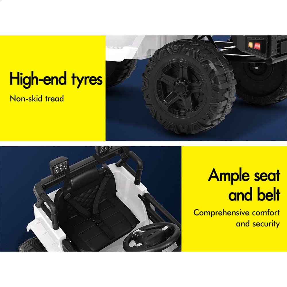 ALFORDSON Kids Ride On Car Toy Jeep Electric 12V 70W Motors R/C LED Lights MP3 - Picture 45 of 49