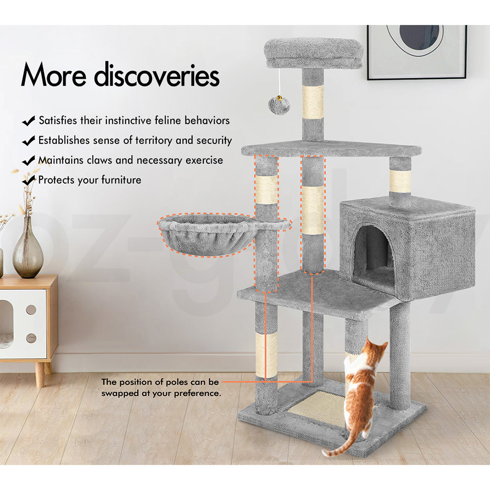 BEASTIE Cat Tree Scratching Post Scratcher Tower Condo House Furniture Bed Stand - Picture 129 of 474