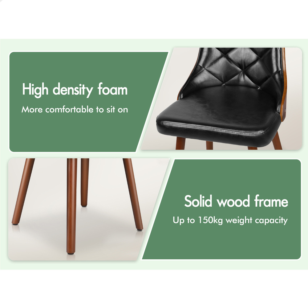 ALFORDSON Dining Chairs Kitchen Swivel PU Leather Sherpa Velvet Wooden x1/x2/x4 - Picture 72 of 592