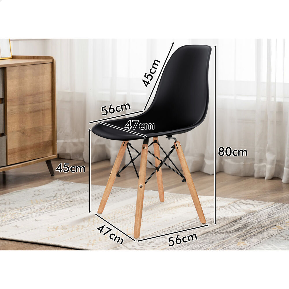 ALFORDSON 4x Dining Chairs Retro Steel Kitchen Lounge Cafe Side Solid Wood PP - Picture 21 of 68