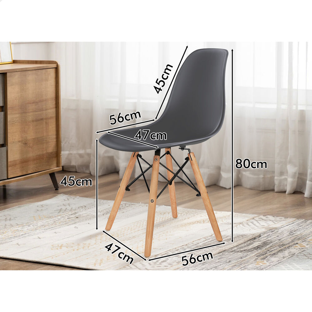 ALFORDSON 4x Dining Chairs Retro Steel Kitchen Lounge Cafe Side Solid Wood PP - Picture 32 of 68