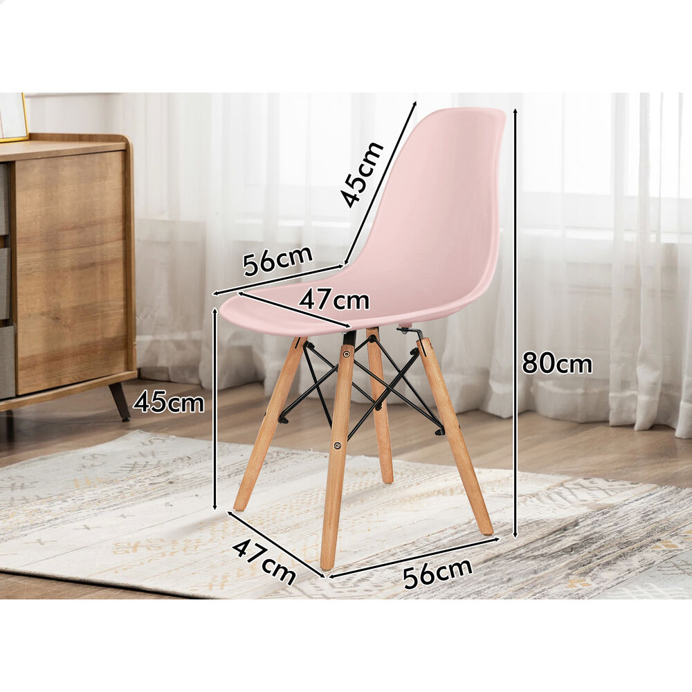 ALFORDSON 4x Dining Chairs Retro Steel Kitchen Lounge Cafe Side Solid Wood PP - Picture 43 of 68