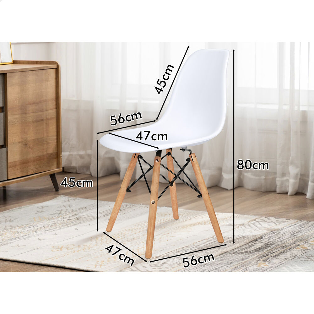ALFORDSON 4x Dining Chairs Retro Steel Kitchen Lounge Cafe Side Solid Wood PP - Picture 54 of 68