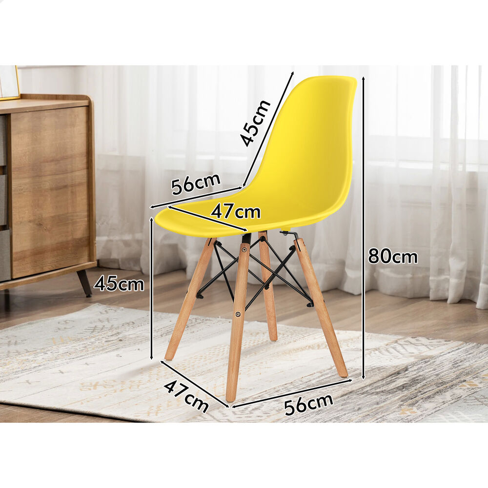 ALFORDSON 4x Dining Chairs Retro Steel Kitchen Lounge Cafe Side Solid Wood PP - Picture 65 of 68