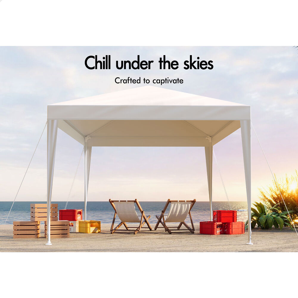 ALFORDSON Gazebo 3x3m Pop Up PE Mesh Marquee Outdoor Folding Tent Wedding Canopy - Picture 12 of 160