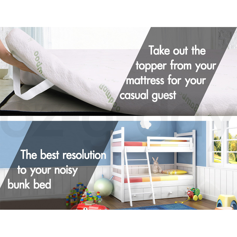 STARRY EUCALYPT Memory Foam Mattress Topper 7-Zone 5/8/10cm Gel Bamboo Fabric - Picture 171 of 194