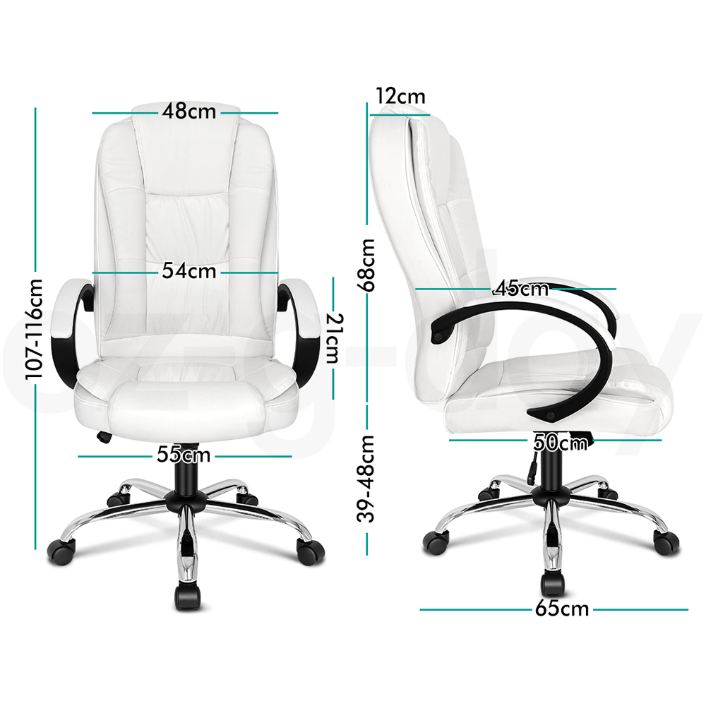 ALFORDSON Office Chair Mesh Executive Gaming Seat Leather Fabric Racing Tilt - Picture 44 of 1,188