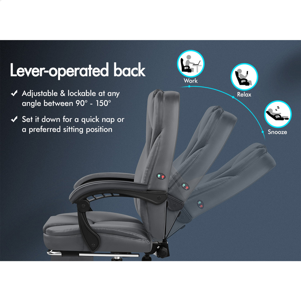 ALFORDSON Office Chair Mesh Executive Gaming Seat Leather Fabric Racing Tilt - Picture 68 of 1,188