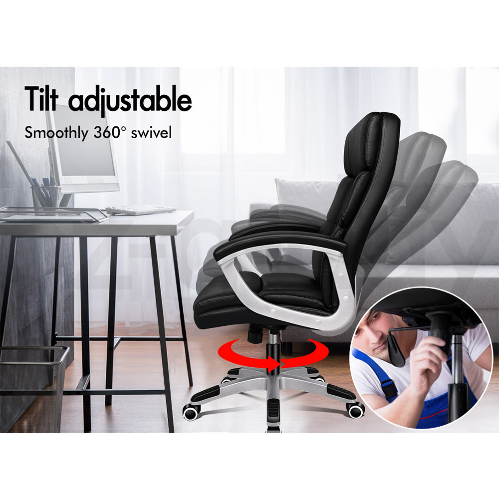 ALFORDSON Office Chair Mesh Executive Gaming Seat Leather Fabric Racing Tilt - Picture 416 of 1,188