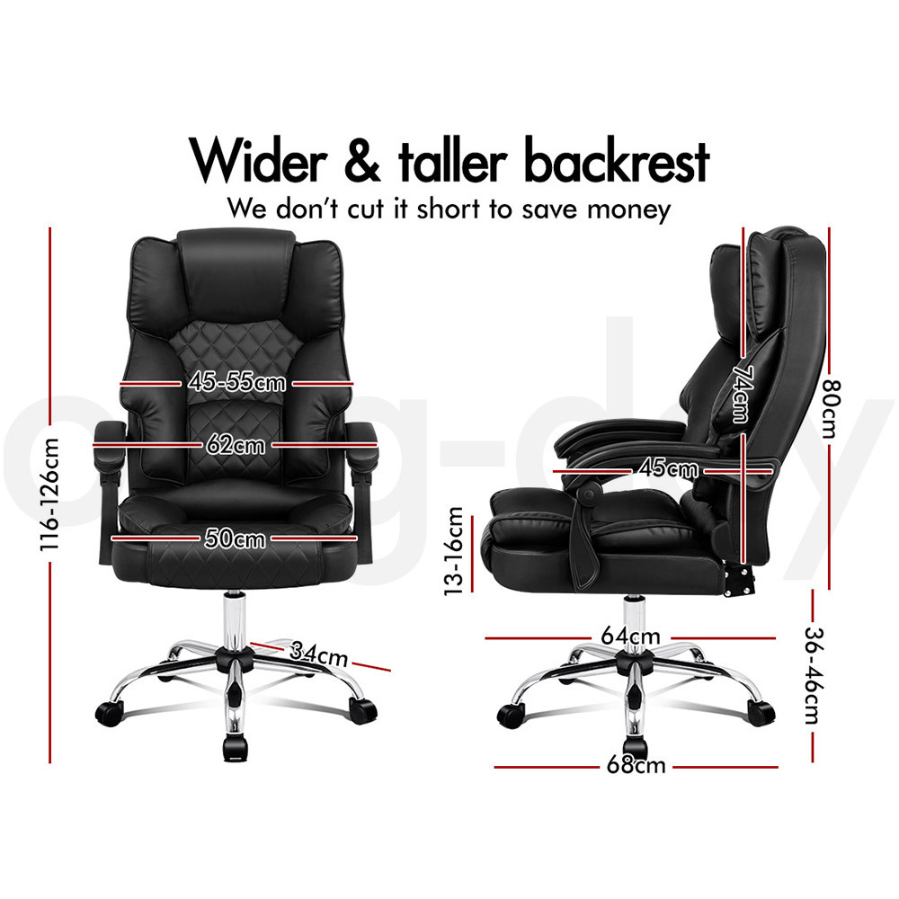 ALFORDSON Office Chair Executive Seat Fabric Racing Computer Work Recliner - Picture 11 of 111