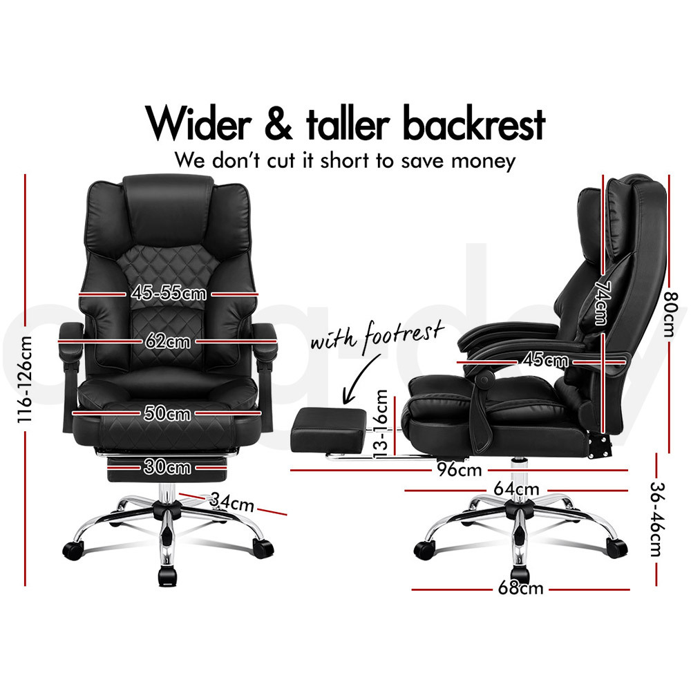 ALFORDSON Office Chair Executive Seat Fabric Racing Computer Work Recliner - Picture 23 of 111