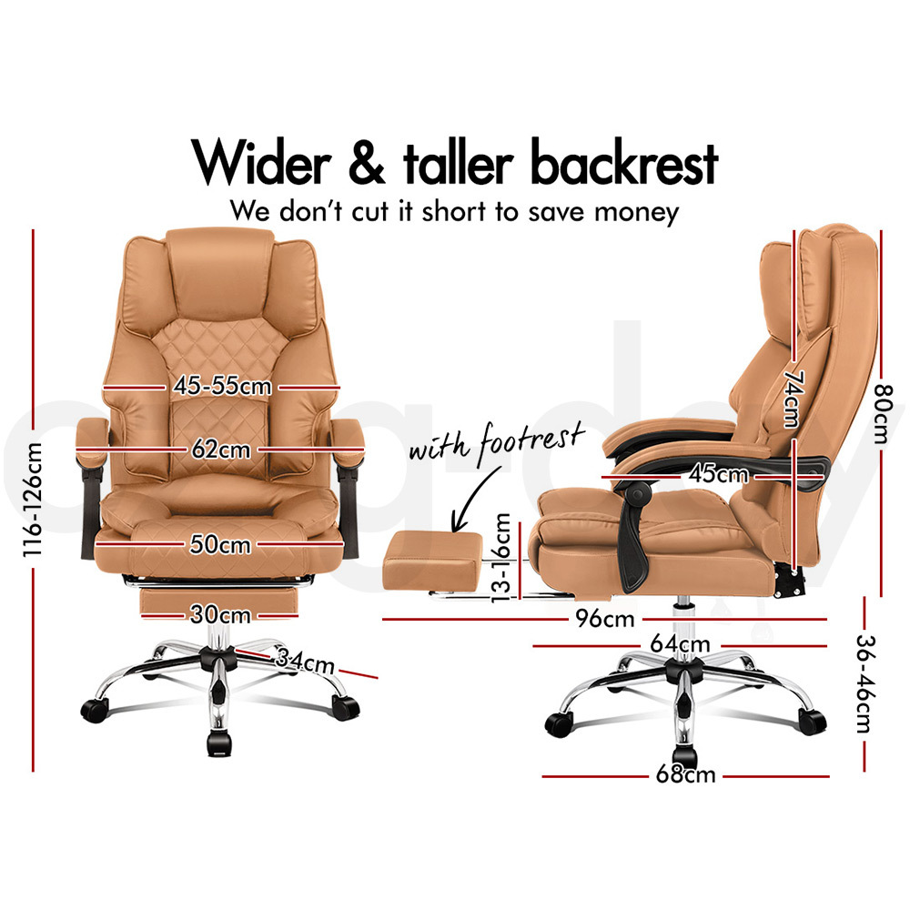 ALFORDSON Office Chair Executive Seat Fabric Racing Computer Work Recliner - Picture 47 of 111