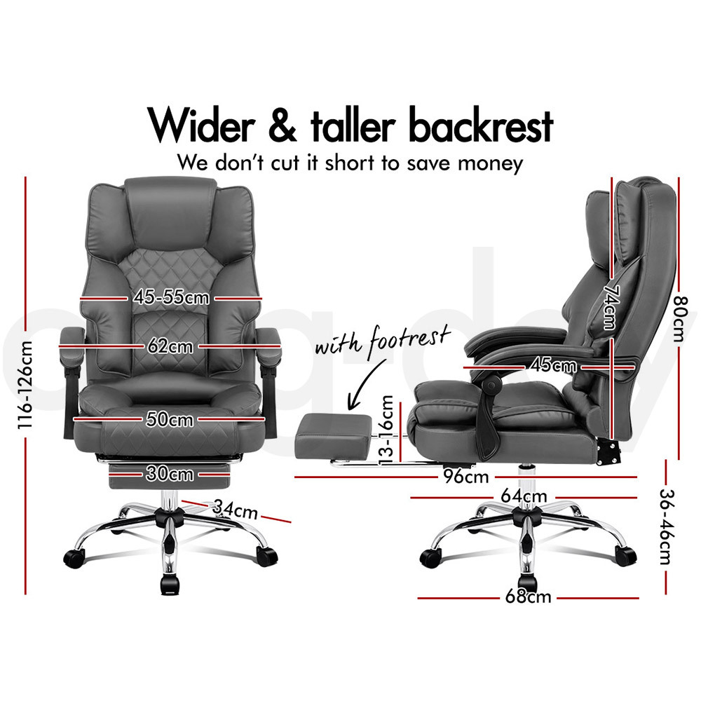 ALFORDSON Office Chair Executive Seat Fabric Racing Computer Work Recliner - Picture 35 of 111
