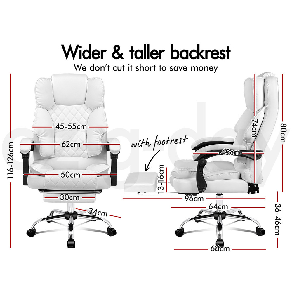 ALFORDSON Office Chair Executive Seat Fabric Racing Computer Work Recliner - Picture 71 of 111