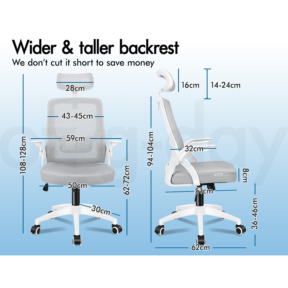 ALFORDSON Mesh Office Chair Computer Seat Executive Study Work Gaming - Picture 40 of 82