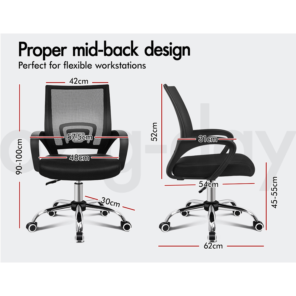 ALFORDSON Mesh Office Chair Executive Fabric Seat Gaming Racing Computer - Picture 13 of 36