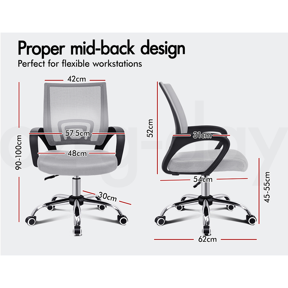 ALFORDSON Mesh Office Chair Executive Fabric Seat Gaming Racing Computer - Picture 23 of 36