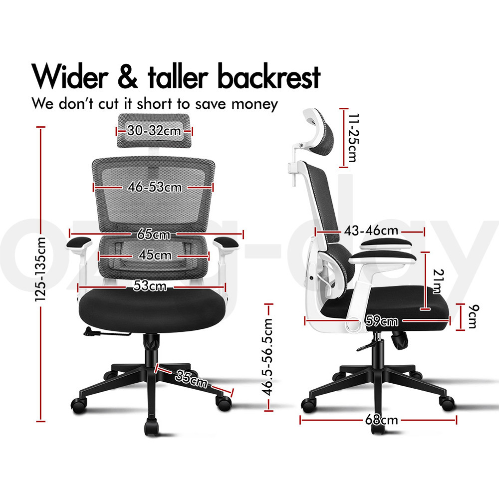 ALFORDSON Office Chair Mesh Executive Gaming Seat Leather Fabric Racing Tilt - Picture 1,076 of 1,188