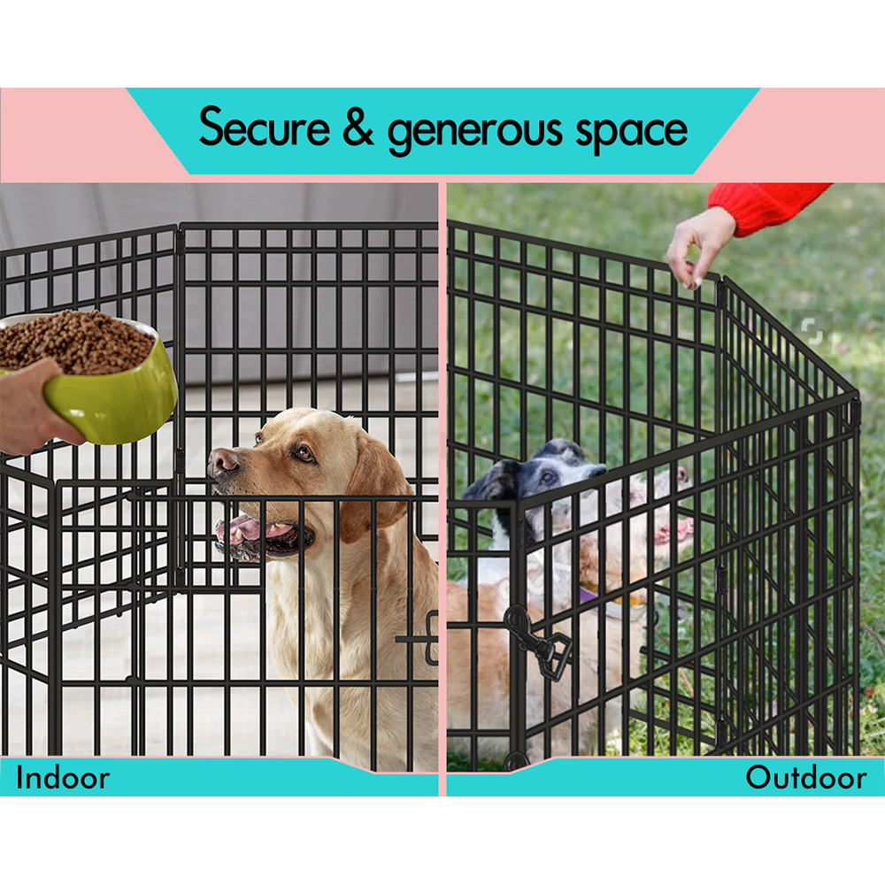 BEASTIE Dog Cage Pet Crate Kennel Cat Collapsible Metal Playpen 24"~ 48" Large - Picture 88 of 124