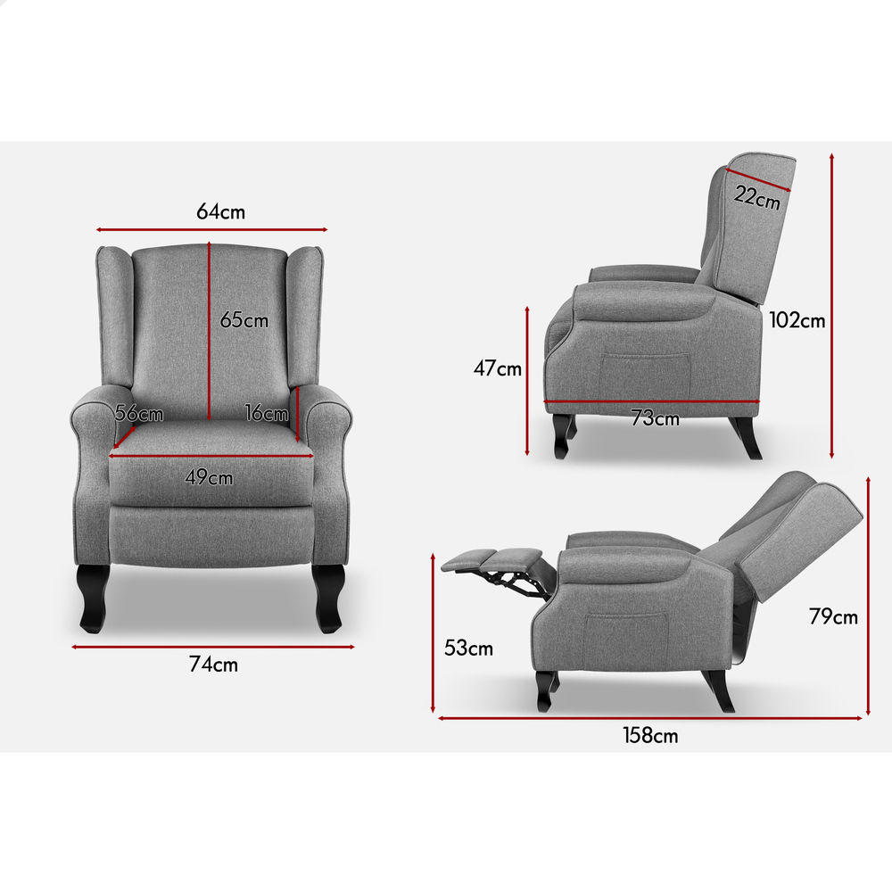ALFORDSON Recliner Chair Armchair Power Lift Heated Massage Lounge Sofa Couch - Picture 70 of 72