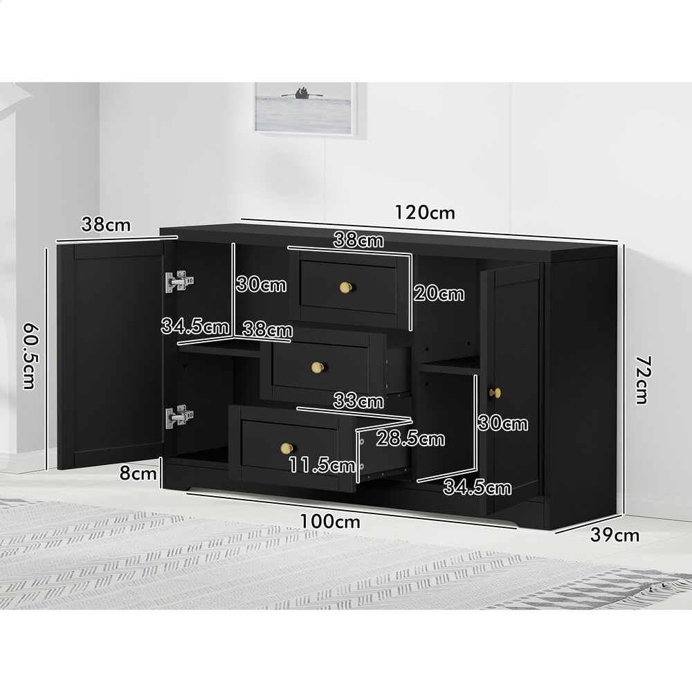 ALFORDSON Buffet Sideboard Cupboard Cabinet Storage Kitchen Hallway Doors Drawer - Picture 200 of 240