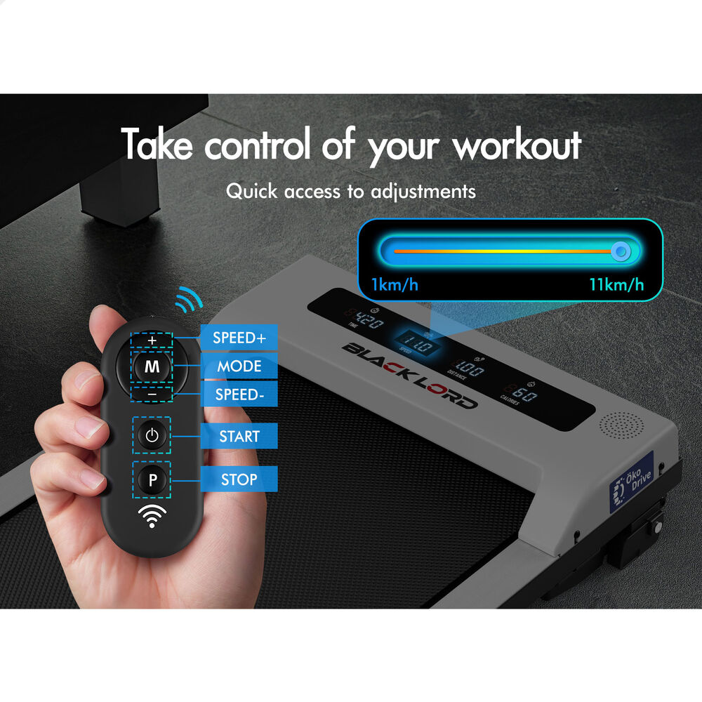 BLACK LORD Treadmill Electric Walking Pad Home Office Gym Fitness Remote Control - Picture 644 of 684