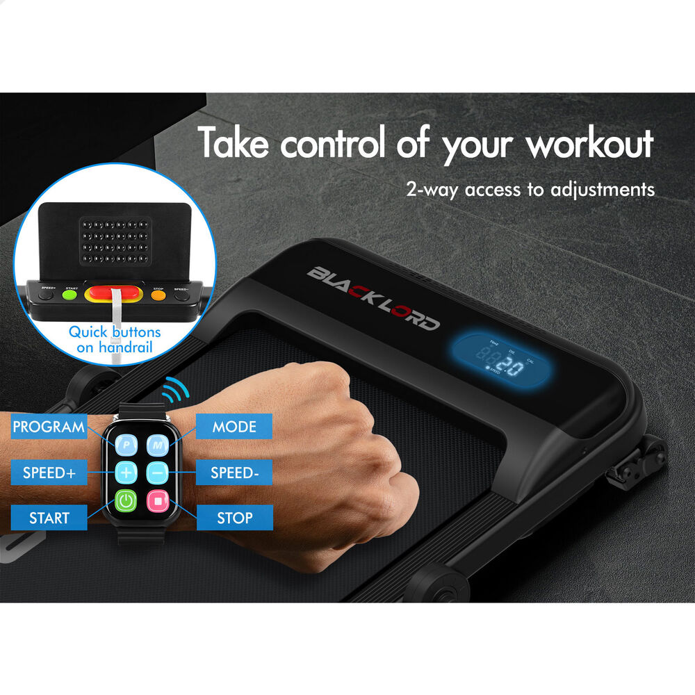BLACK LORD Treadmill Electric Walking Pad Home Office Gym Fitness Remote Control - Picture 272 of 564