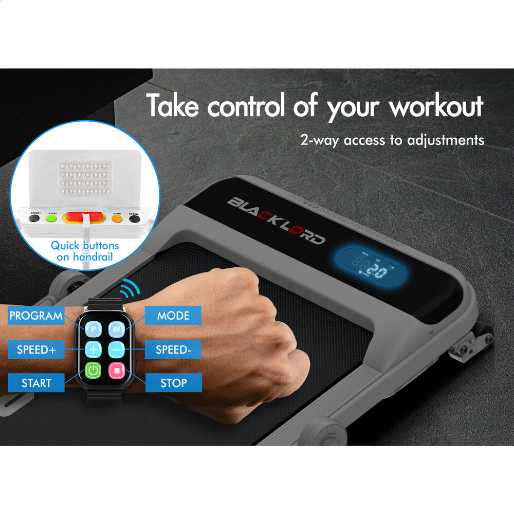 BLACK LORD Treadmill Electric Walking Pad Home Office Gym Fitness Remote Control - Picture 308 of 564