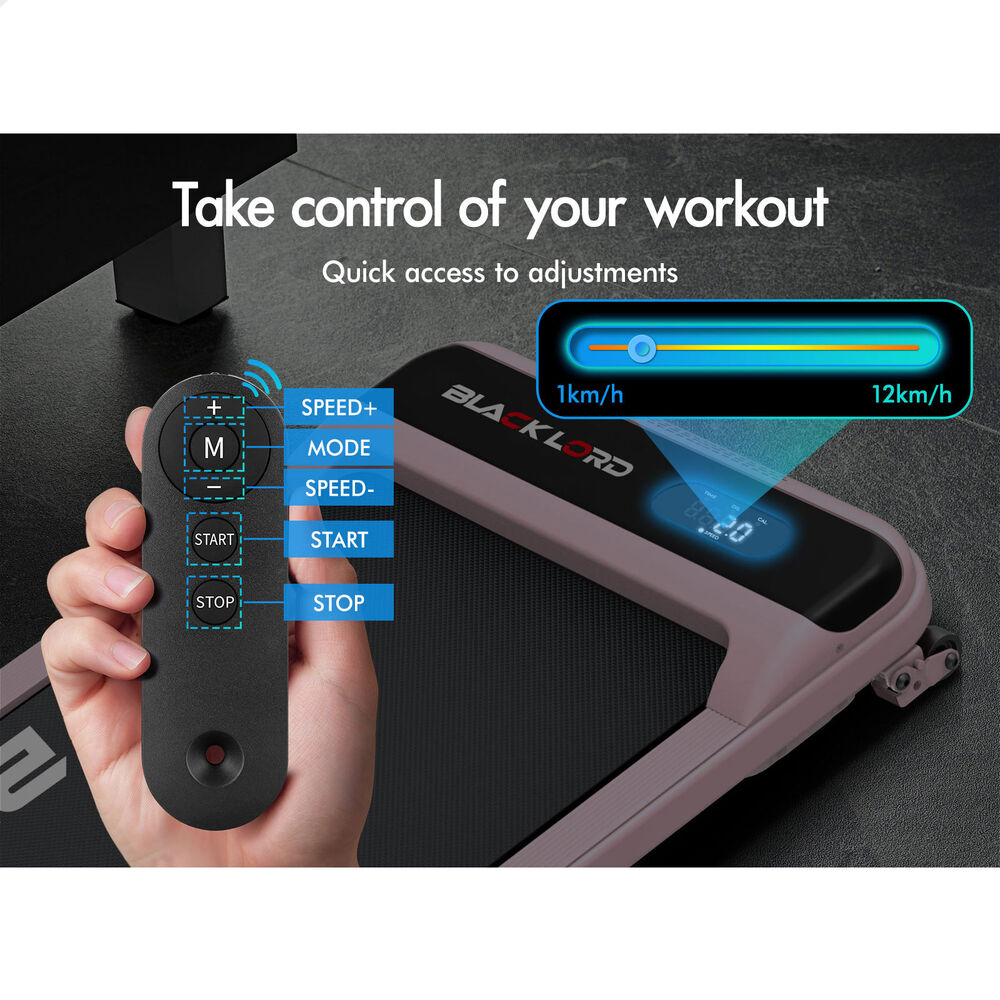 BLACK LORD Treadmill Electric Walking Pad Home Office Gym Fitness Remote Control - Picture 236 of 564