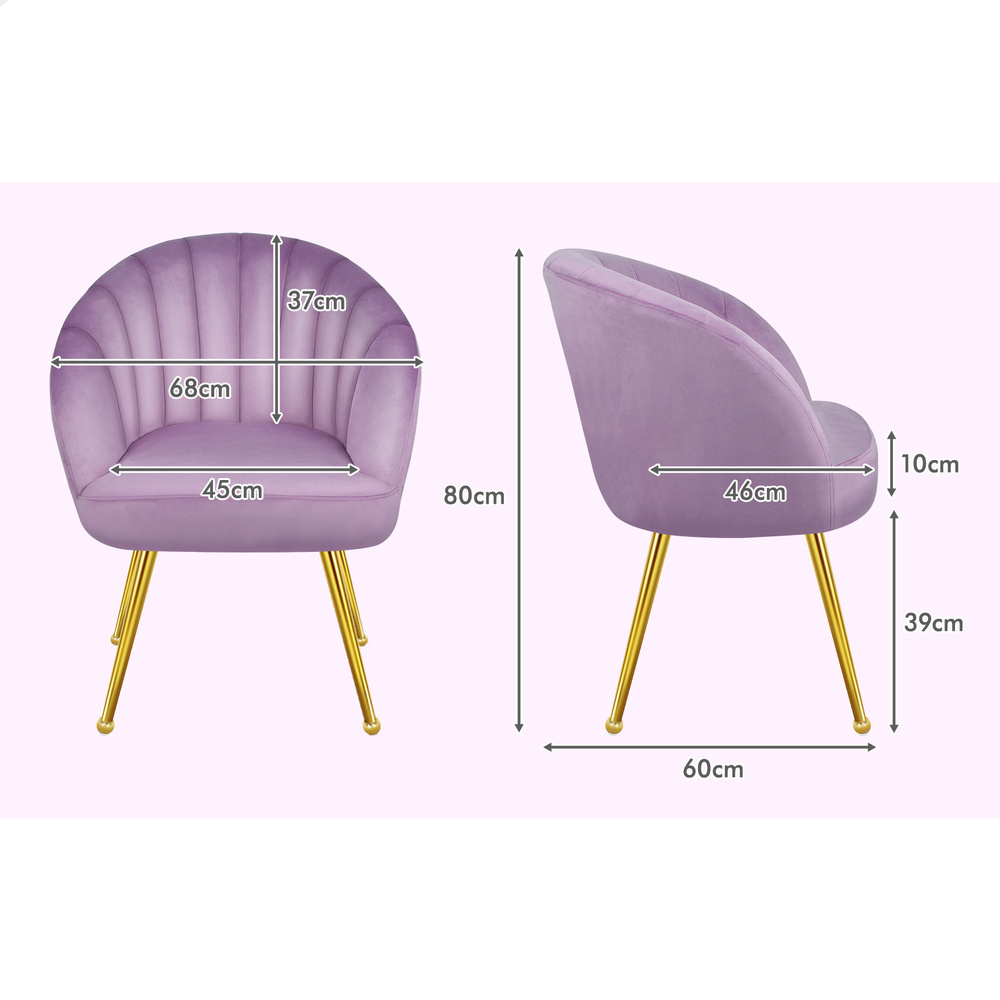 ALFORDSON Armchair Lounge Chair Tub Arm Chair Accent Chairs Sofa Couch Velvet - Picture 68 of 70