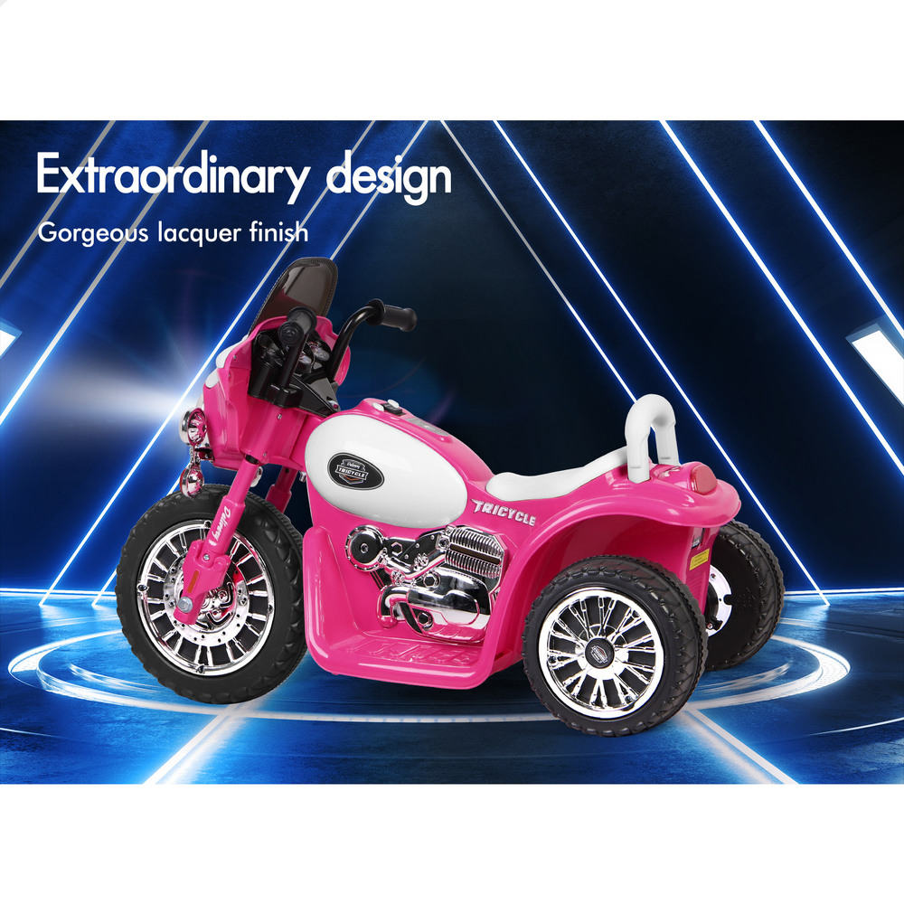 ALFORDSON Kids Ride On Car Electric Motorcycle 25W Motor Harley Inspired Pink