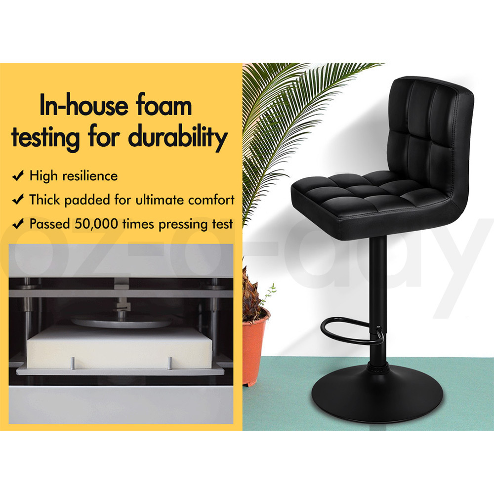 ALFORDSON Bar Stools Ralph Kitchen Swivel Chair Gas Lift Leather/Fabric x2/x4 - Picture 23 of 146