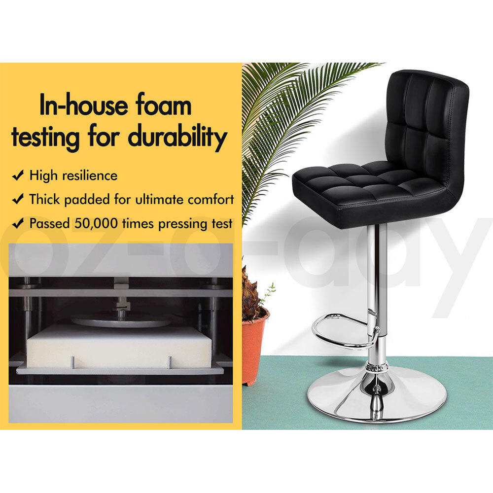 ALFORDSON Bar Stools Ralph Kitchen Swivel Chair Gas Lift Leather/Fabric x2/x4 - Picture 35 of 146