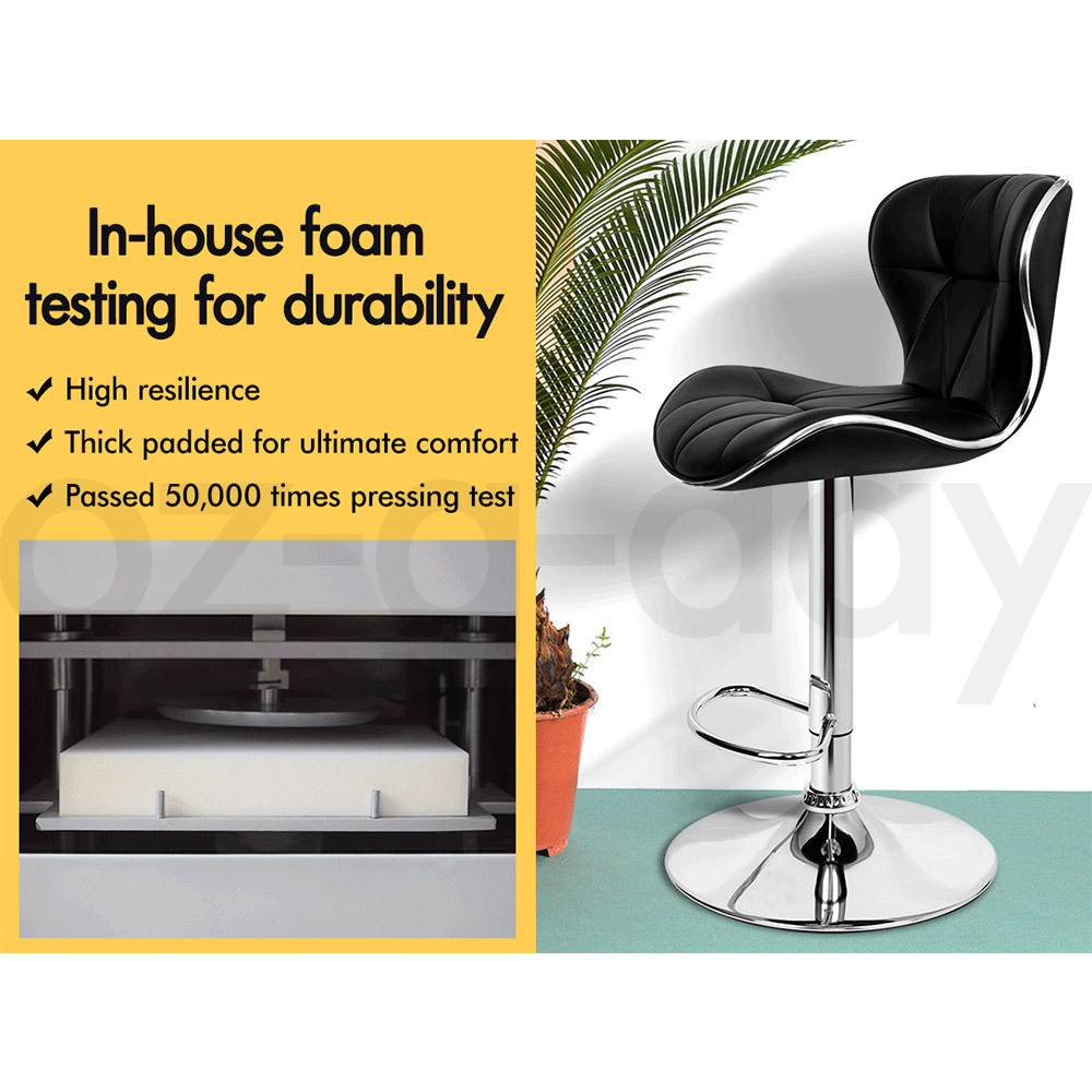 ALFORDSON Bar Stools Luna Kitchen Swivel Chair Gas Lift Leather x2/x4 - Picture 35 of 122