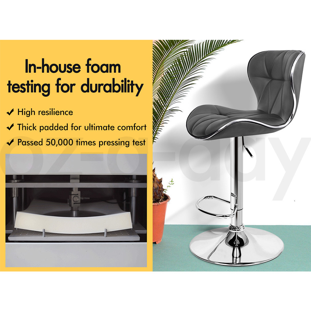 ALFORDSON Bar Stools Luna Kitchen Swivel Chair Gas Lift Leather x2/x4 - Picture 59 of 122
