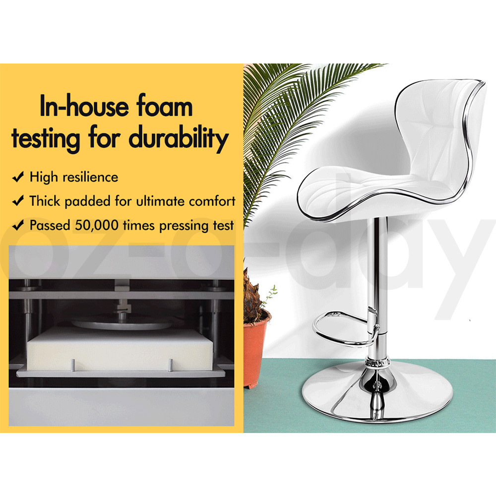 ALFORDSON Bar Stools Luna Kitchen Swivel Chair Gas Lift Leather x2/x4 - Picture 83 of 122