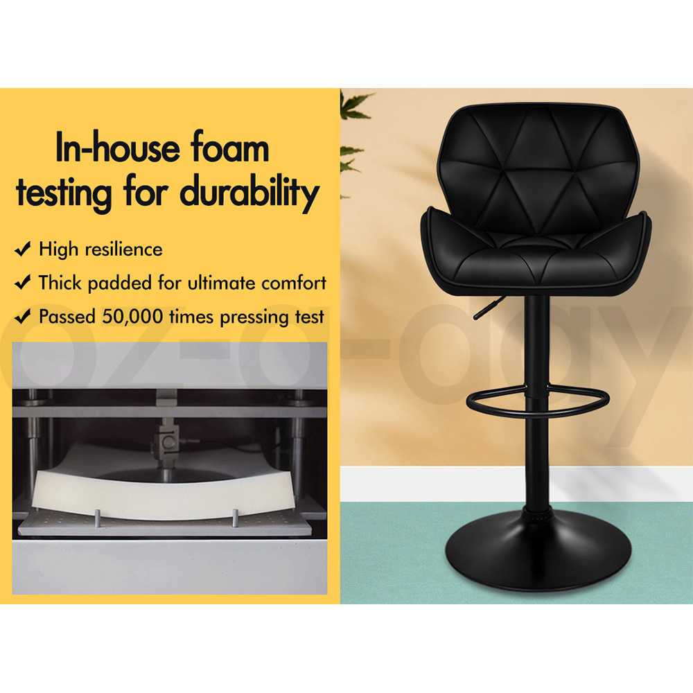 ALFORDSON Bar Stools Willa Kitchen Swivel Chair Gas Lift Leather Seat x2/x4 - Picture 23 of 194