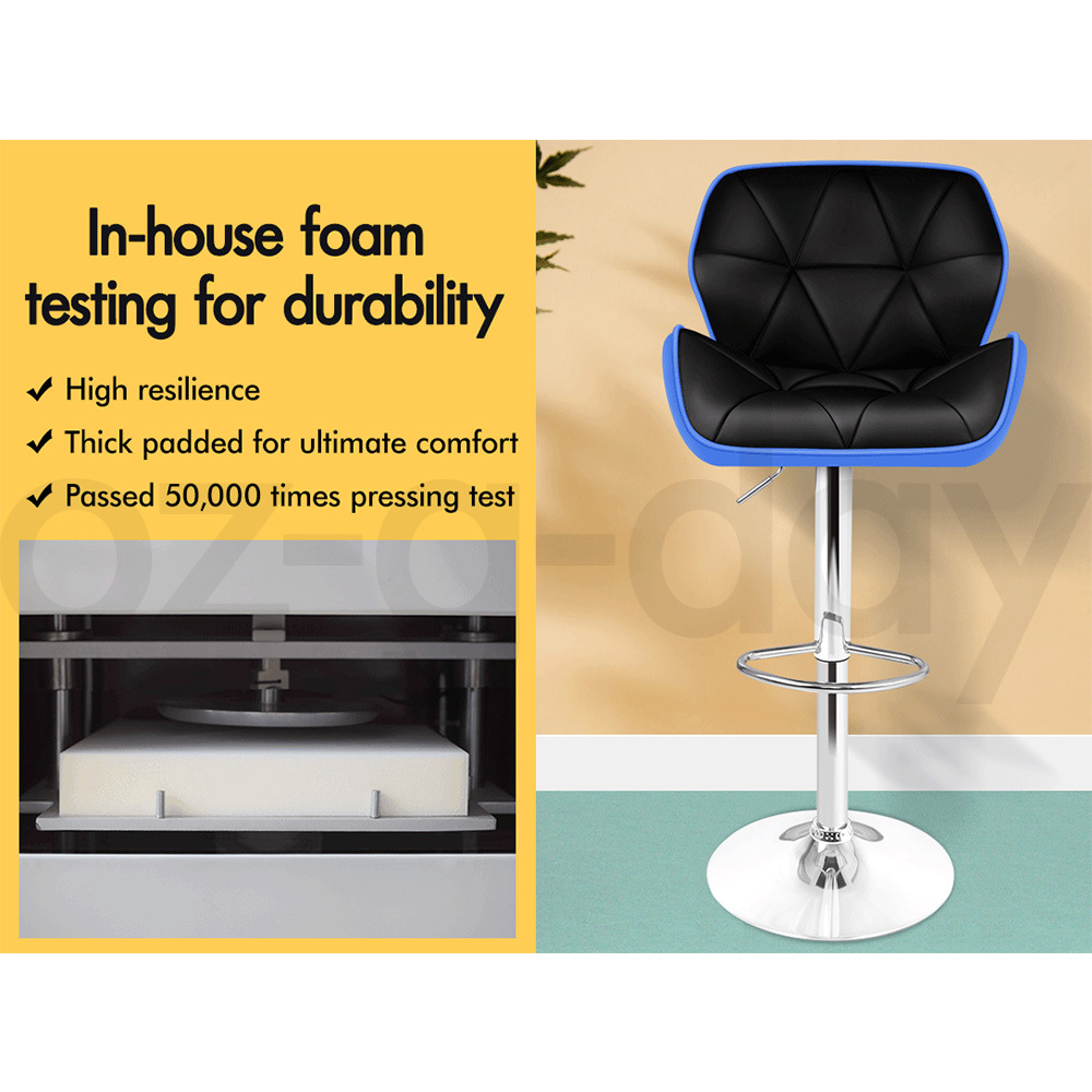 ALFORDSON Bar Stools Willa Kitchen Swivel Chair Gas Lift Leather Seat x2/x4 - Picture 191 of 194