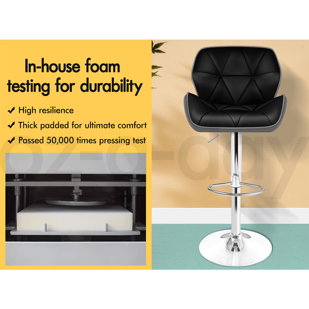 ALFORDSON Bar Stools Willa Kitchen Swivel Chair Gas Lift Leather Seat x2/x4 - Picture 47 of 194