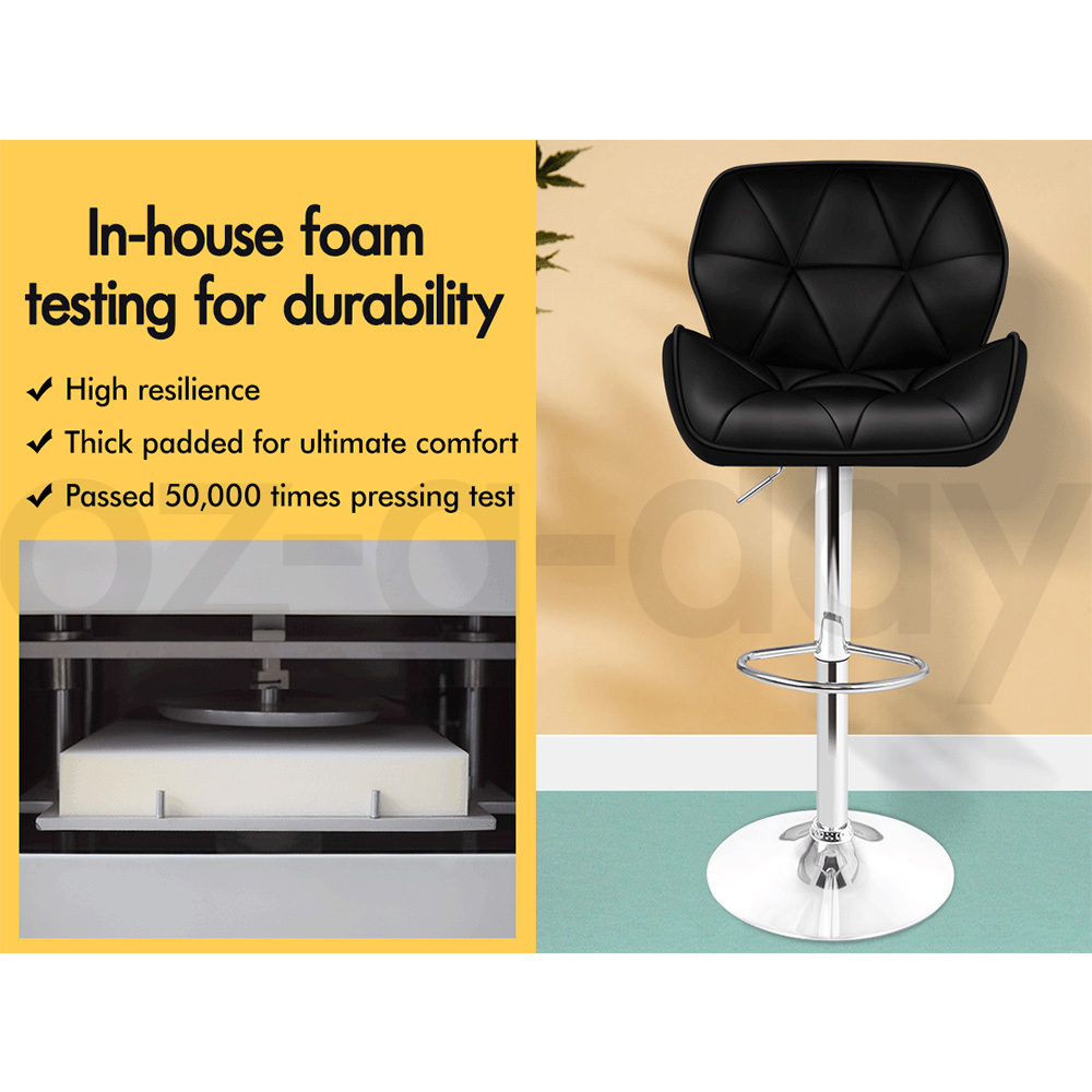 ALFORDSON Bar Stools Willa Kitchen Swivel Chair Gas Lift Leather Seat x2/x4 - Picture 59 of 194