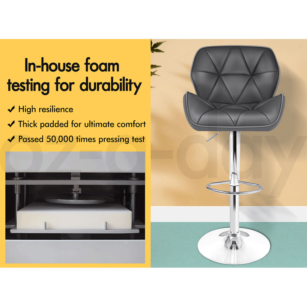 ALFORDSON Bar Stools Willa Kitchen Swivel Chair Gas Lift Leather Seat x2/x4 - Picture 95 of 194
