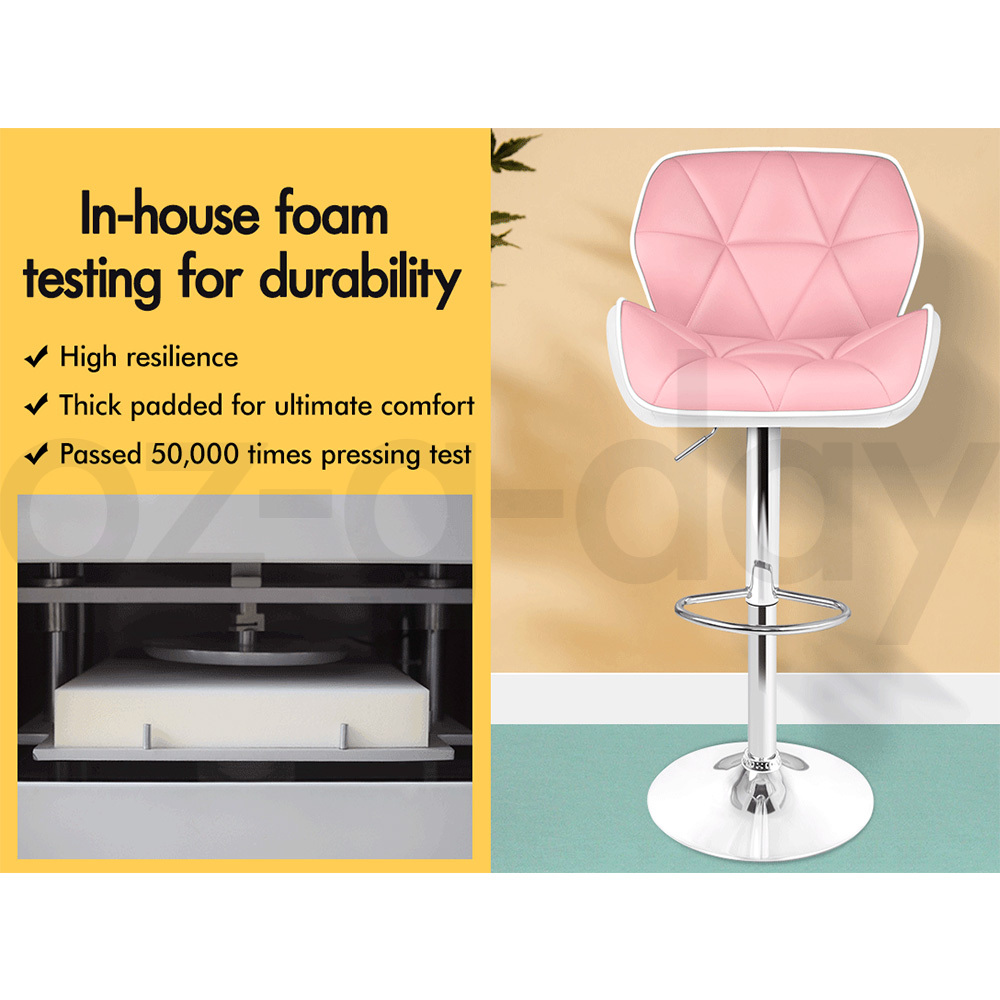 ALFORDSON Bar Stools Willa Kitchen Swivel Chair Gas Lift Leather Seat x2/x4 - Picture 155 of 194
