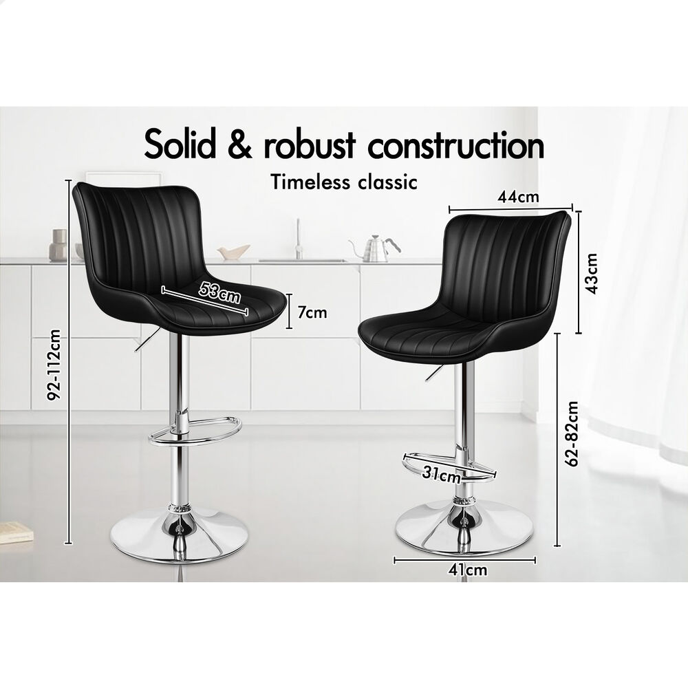 ALFORDSON Bar Stools Kitchen Swivel Dining Chairs Gas Lift Leather/Fabric - Picture 329 of 1,456