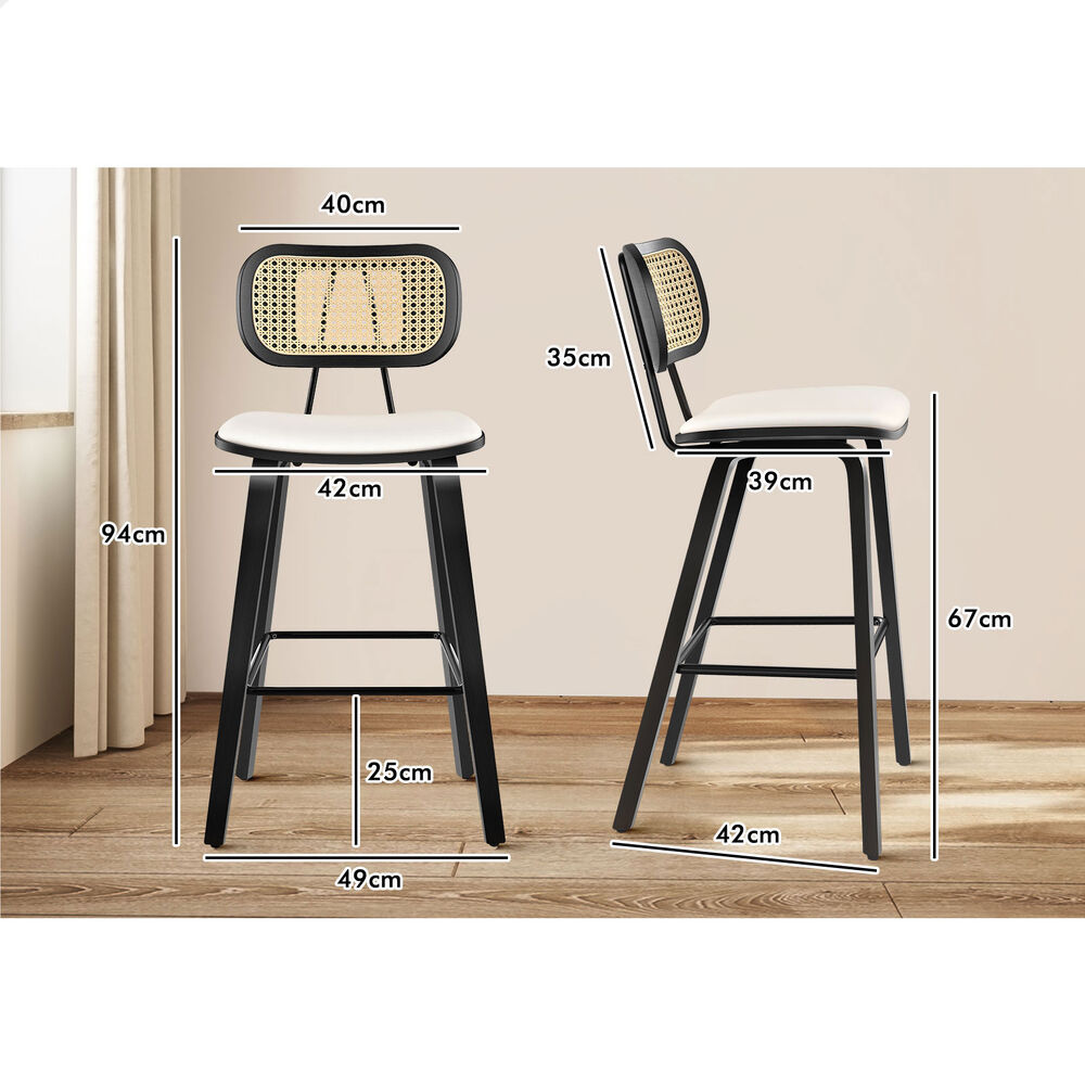 ALFORDSON Kitchen Bar Stools Wooden Swivel Leather Metal Dining Chair x2/x4 - Picture 521 of 1,020