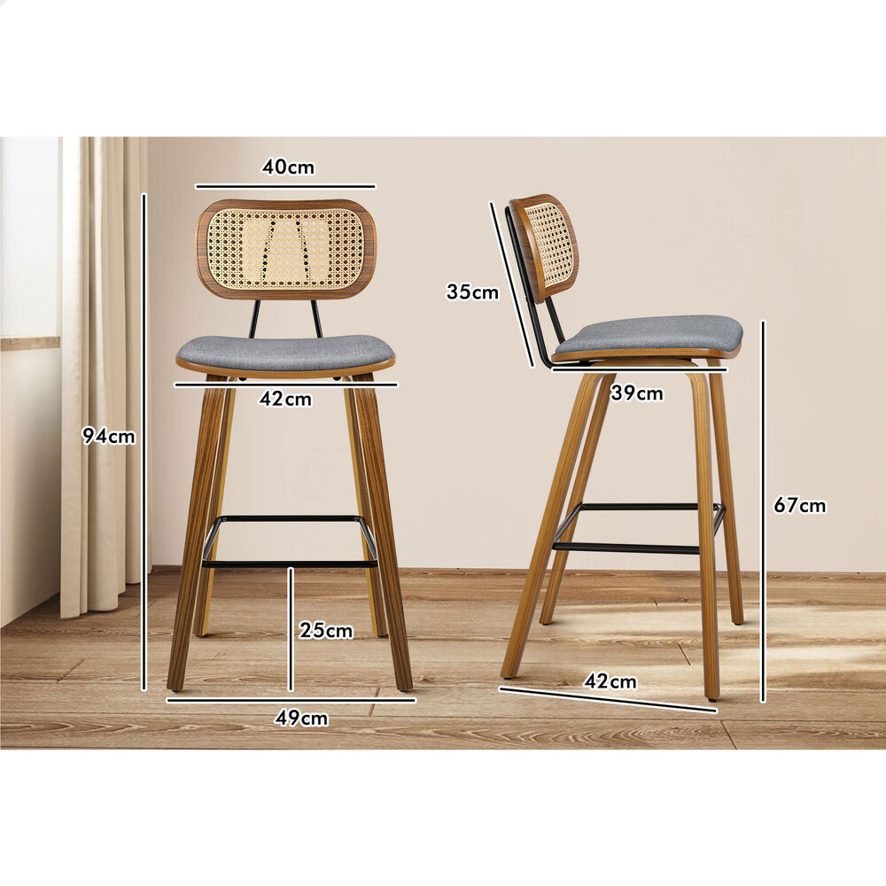 ALFORDSON Kitchen Bar Stools Wooden Swivel Leather Metal Dining Chair x2/x4 - Picture 541 of 1,020