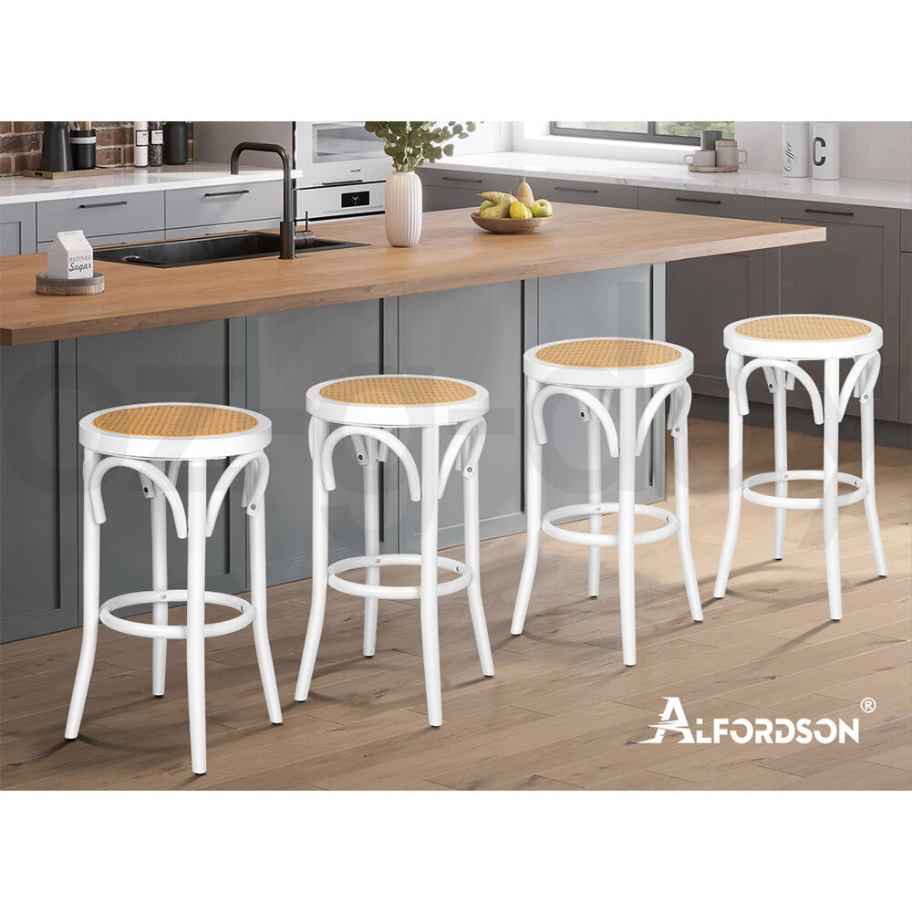 ALFORDSON Bar Stools Kitchen Counter Vintage Rattan Dining Chair X2/X4 - Picture 199 of 199