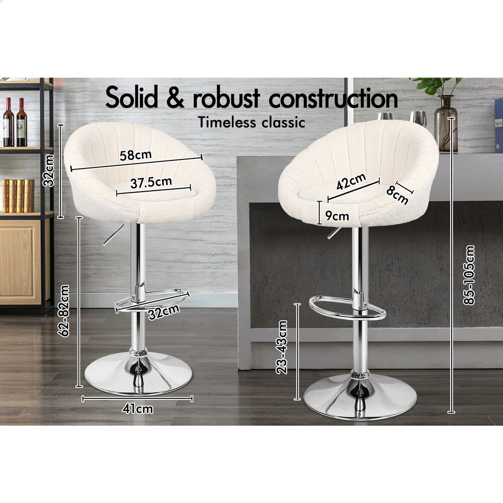 ALFORDSON Bar Stools Kitchen Swivel Dining Chairs Gas Lift Leather/Fabric - Picture 119 of 1,456