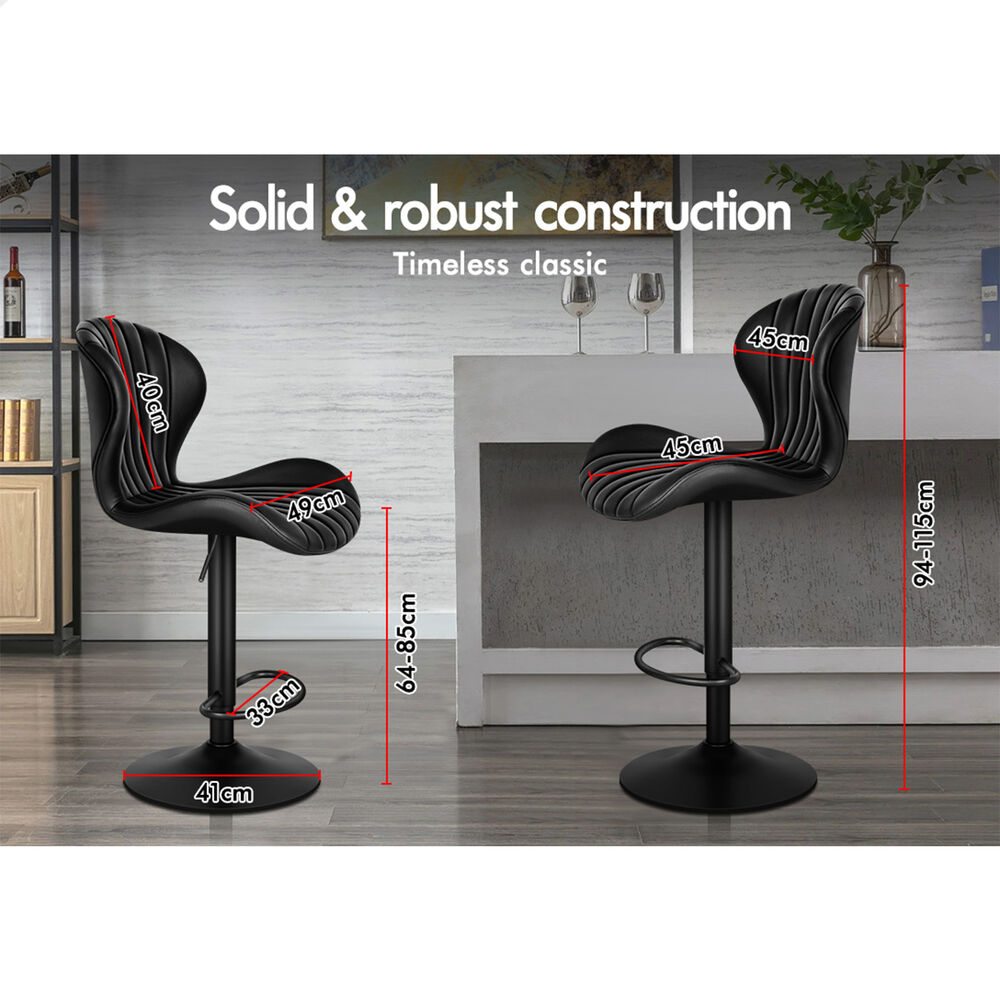 ALFORDSON Bar Stools Kitchen Swivel Dining Chairs Gas Lift Leather/Fabric - Picture 749 of 1,456