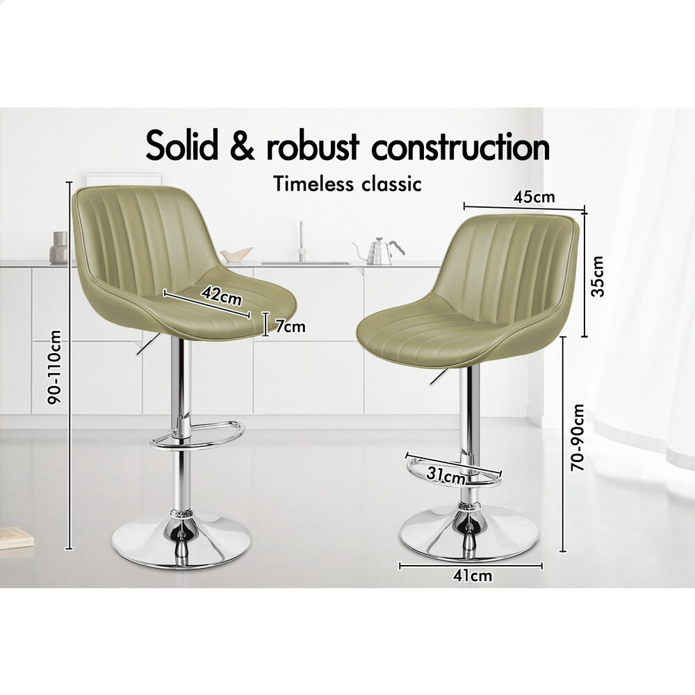 ALFORDSON Bar Stools Kitchen Swivel Dining Chairs Gas Lift Leather/Fabric - Picture 569 of 1,456