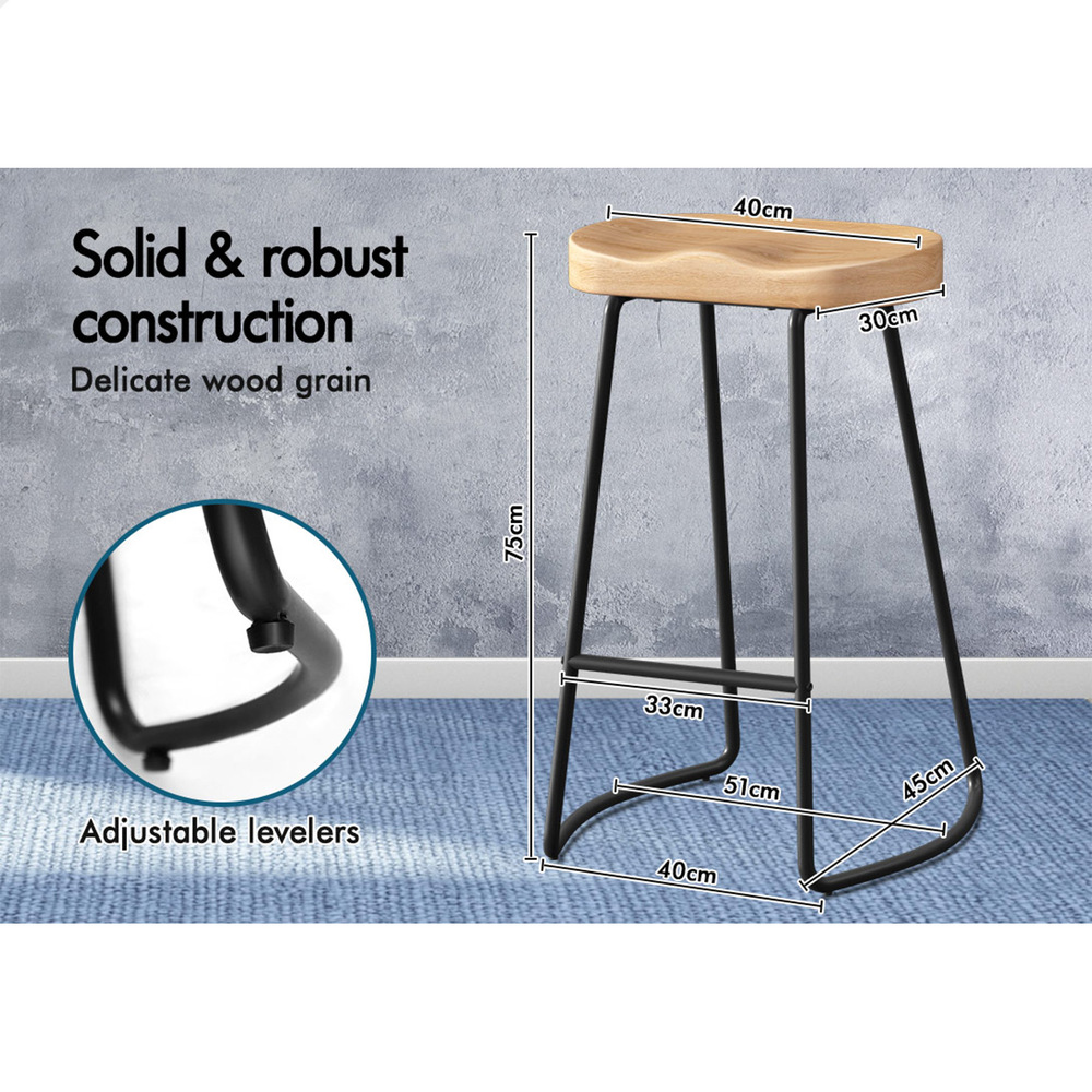 ALFORDSON Bar Stools Kitchen Swivel Gas Lift Wooden Dining Chairs x1/x2/x4 - Picture 1,041 of 1,152